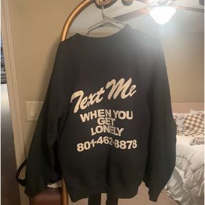 Lonely Ghost Text Me When You Get Lonely Crewneck